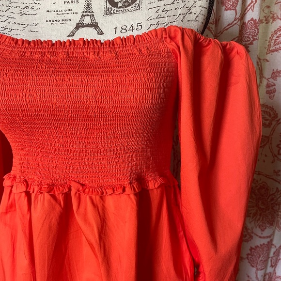 Free Assembly Womens Smocked Midi Dress Size S - Picture 6 of 15